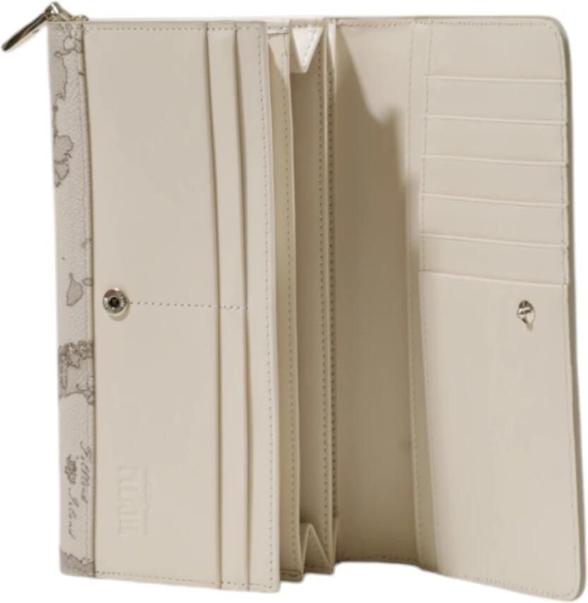 Alviero Martini 1a Classe Bedrukte portemonnee met lederen details Beige Dames - Foto 2