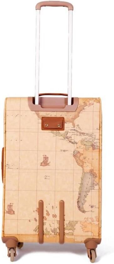 Alviero Martini 1a Classe Elegante Katoenen Reiskoffer Beige Dames - Foto 5