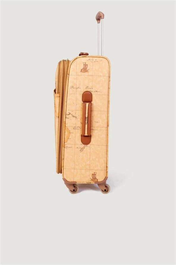 Alviero Martini 1a Classe Elegante Katoenen Reiskoffer Beige Dames - Foto 2