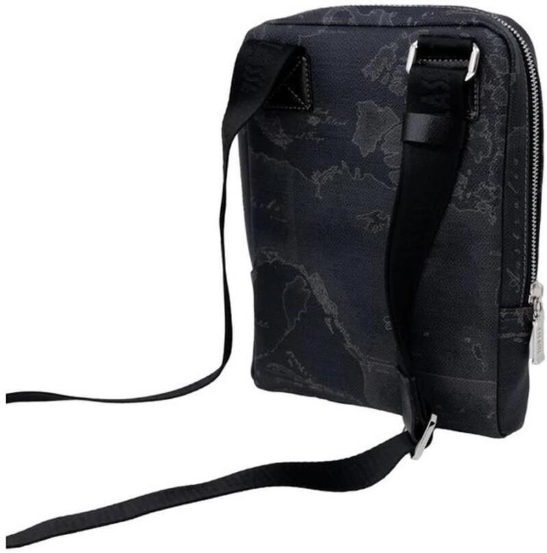 Alviero Martini 1a Classe Elegante leren en PVC schoudertas Black Heren