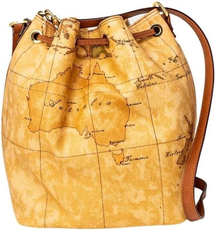 Alviero Martini 1a Classe Beige Bucket Tas met Geo Classic Kaartprint Beige Dames - Foto 5