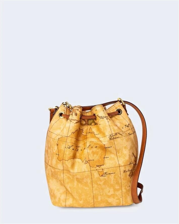 Alviero Martini 1a Classe Beige Bucket Tas met Geo Classic Kaartprint Beige Dames - Foto 3