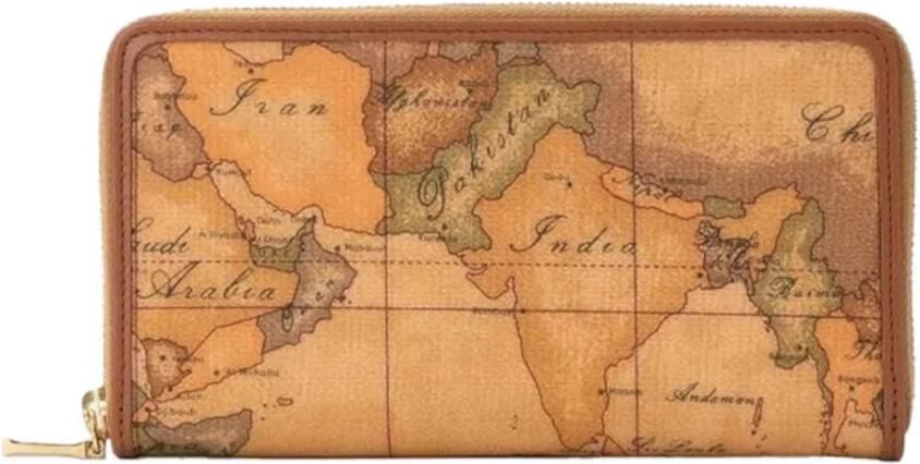 Alviero Martini 1a Classe Geo Classic Damesportemonnee met Meerdere Compartimenten Beige Dames