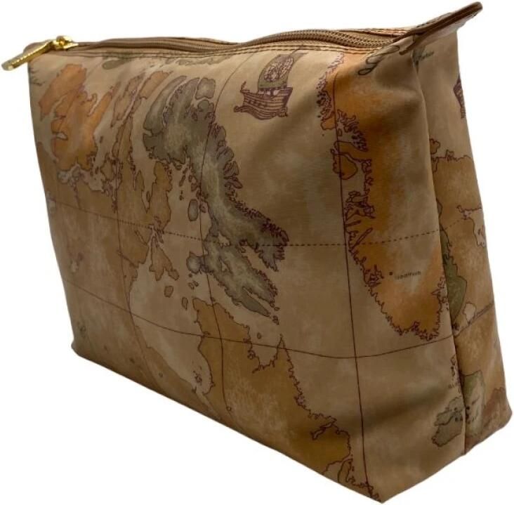 Alviero Martini 1a Classe Beige Polyester-Leren Dames Clutch Accessoire Beige Dames