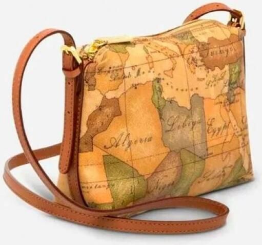 Alviero Martini 1a Classe Mini Schoudertas met Geo Classic Print Brown Dames - Foto 8