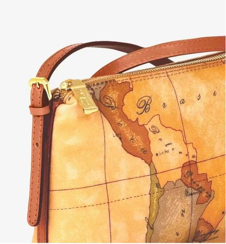 Alviero Martini 1a Classe Mini Schoudertas met Geo Classic Print Brown Dames - Foto 2