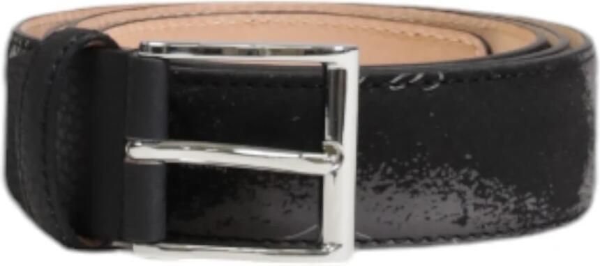 Alviero Martini 1a Classe Gestructureerde Designer Riem Zwart Herfst Winter Black Heren