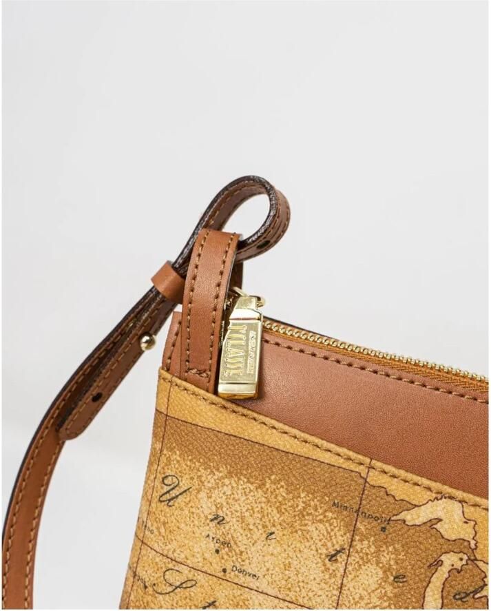 Alviero Martini 1a Classe Gestructureerde leren handtas voor vrouwen Beige Dames