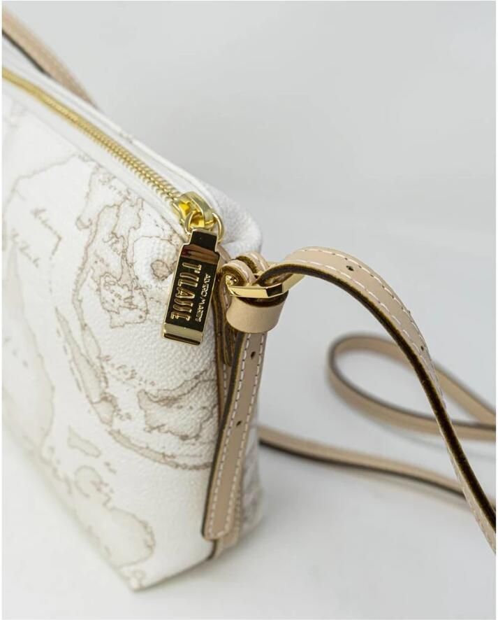 Alviero Martini 1a Classe Gestructureerde leren handtas voor vrouwen White Dames