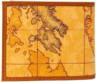 Alviero Martini 1a Classe Kaartprint Bifold Portemonnee Herfst Winter Stijl Brown Heren - Foto 2