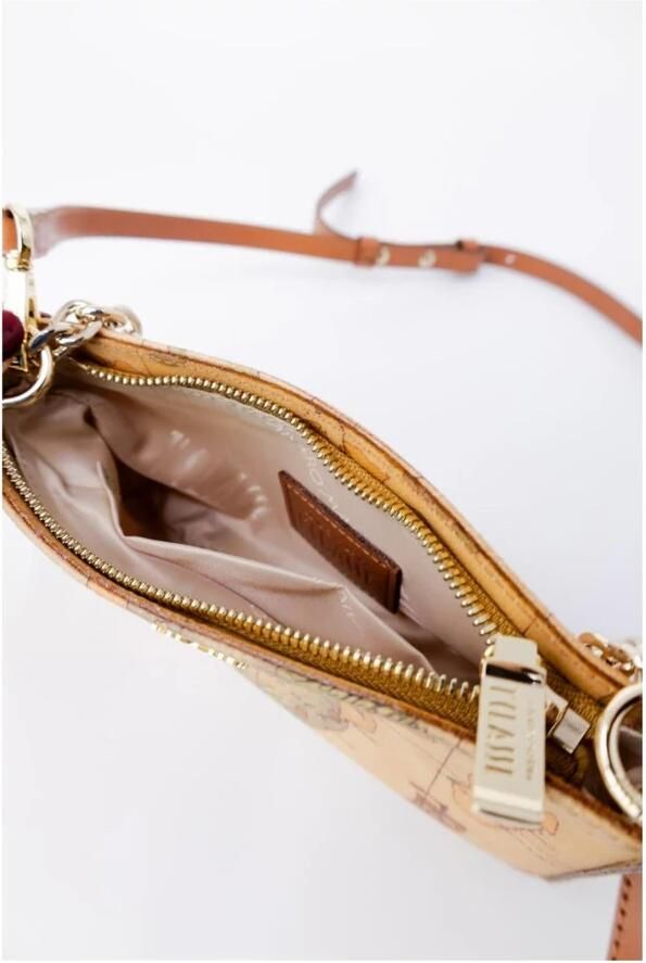 Alviero Martini 1a Classe Katoen Leren Handtas Dames Herfst Winter Collectie Beige Dames - Foto 4