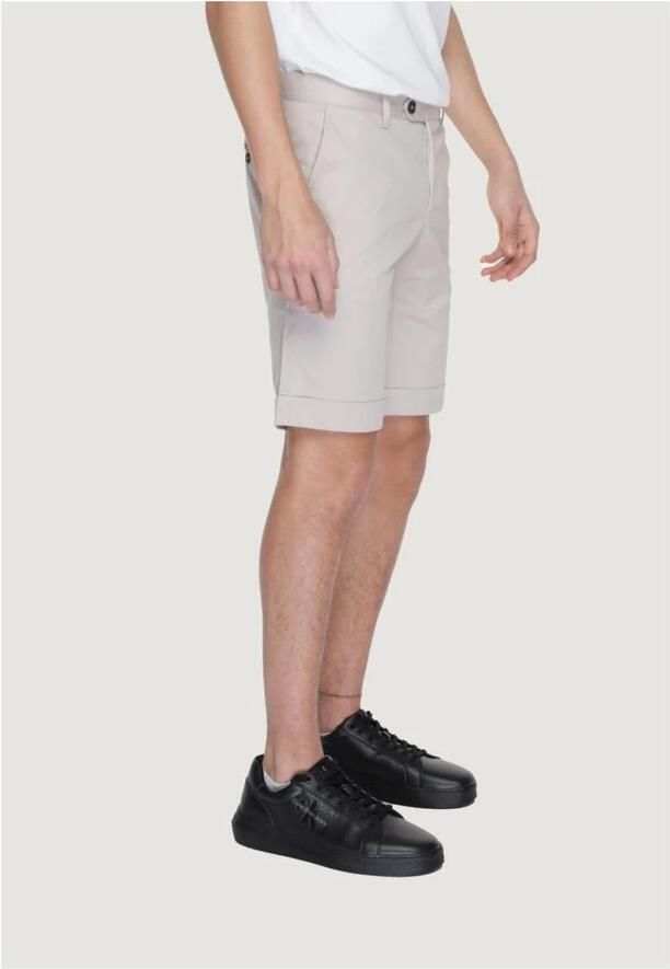 Alviero Martini 1a Classe Katoenen Bermuda Shorts Lente Zomer Collectie Beige Heren
