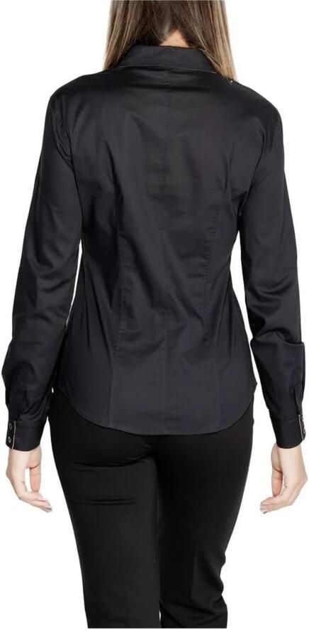 Alviero Martini 1a Classe Klassieke Stijl Zwarte Katoenen Overhemd Met Lange Mouwen Black Dames