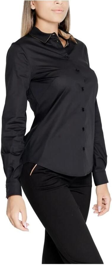 Alviero Martini 1a Classe Klassieke Stijl Zwarte Katoenen Overhemd Met Lange Mouwen Black Dames - Foto 3
