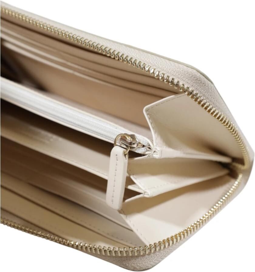 Alviero Martini 1a Classe Stijlvolle Zip-Around Leren Portemonnee Beige Dames
