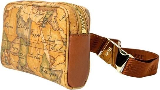 Alviero Martini 1a Classe Mini Marsupio Unisex met Geo Classic Print Brown Unisex - Foto 3