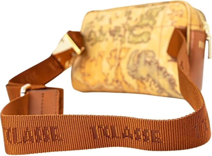 Alviero Martini 1a Classe Mini Marsupio Unisex met Geo Classic Print Brown Unisex