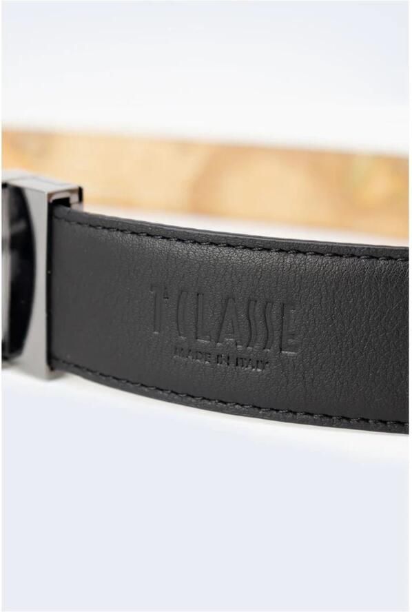 Alviero Martini 1a Classe Leren riem met polyurethaandetails Black Heren