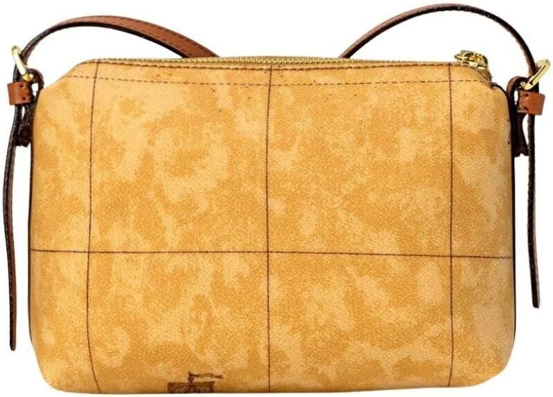 Alviero Martini 1a Classe Mini Schoudertas met Geo Classic Print Brown Dames - Foto 3