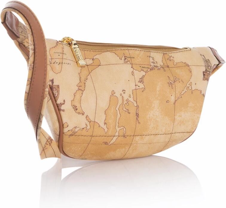 Alviero Martini 1a Classe Geo Classic Unisex Marsupio met ritssluiting Beige Heren