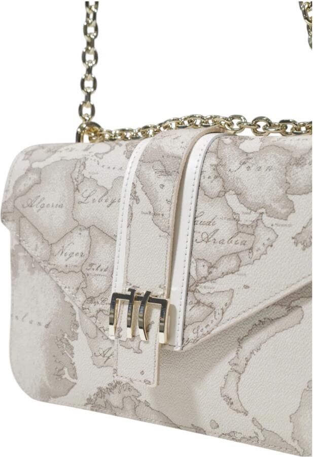 Alviero Martini 1a Classe Stijlvolle Schoudertas met Clip Sluiting Beige Dames - Foto 3