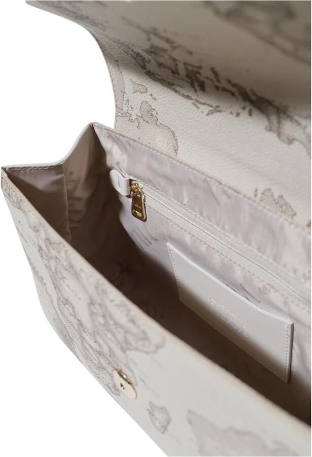 Alviero Martini 1a Classe Stijlvolle Schoudertas met Clip Sluiting Beige Dames - Foto 4