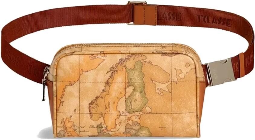 Alviero Martini 1a Classe Mini Marsupio Unisex met Geo Classic Print Brown Unisex