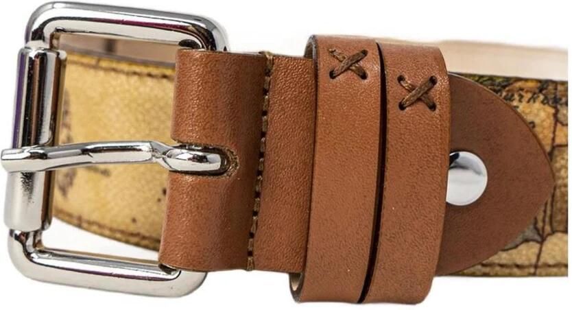 Alviero Martini 1a Classe Beige Bedrukte Leren Riem met Gespsluiting Beige Dames - Foto 3