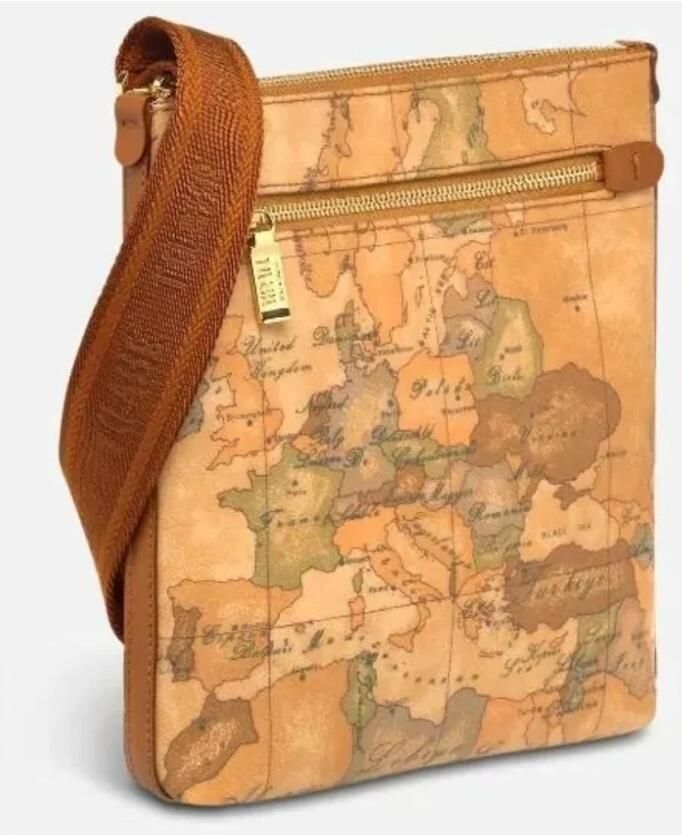 Alviero Martini 1a Classe Beige Leren Herentas Herfst Winter Collectie Beige - Foto 3