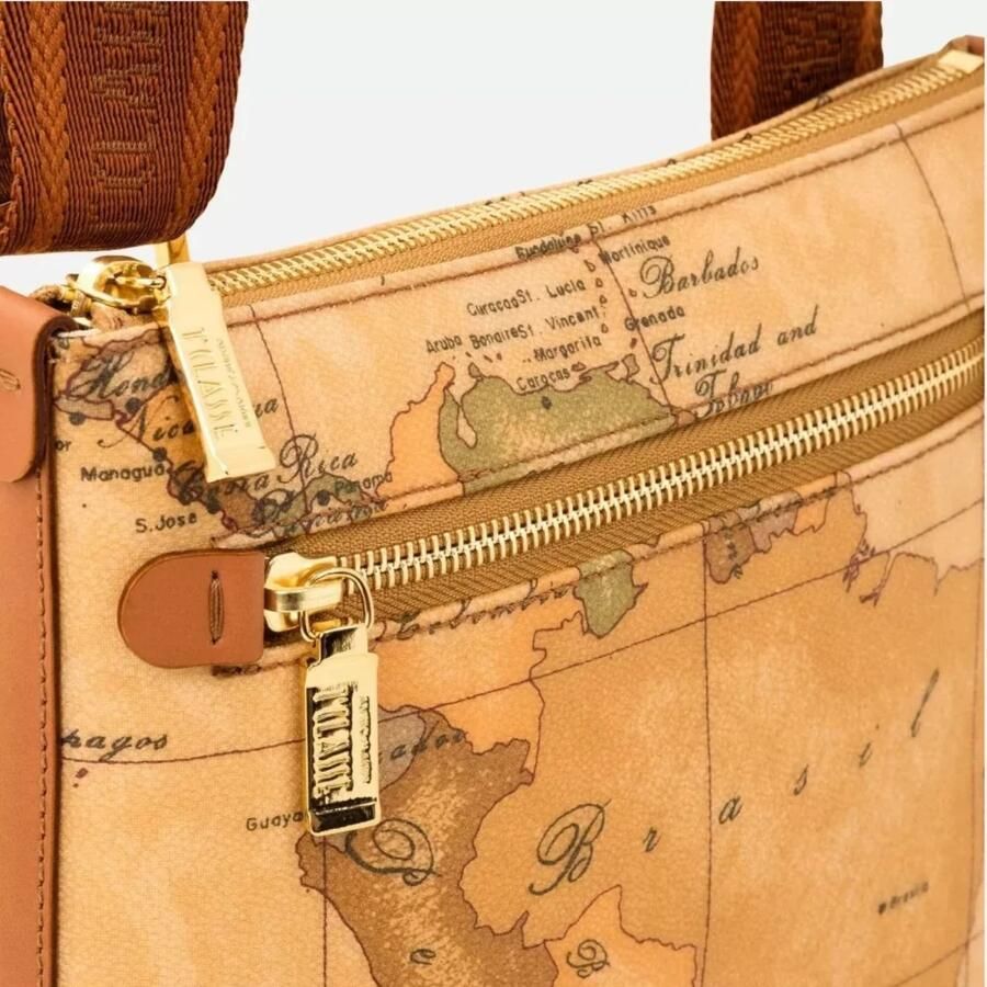 Alviero Martini 1a Classe Beige Leren Herentas Herfst Winter Collectie Beige