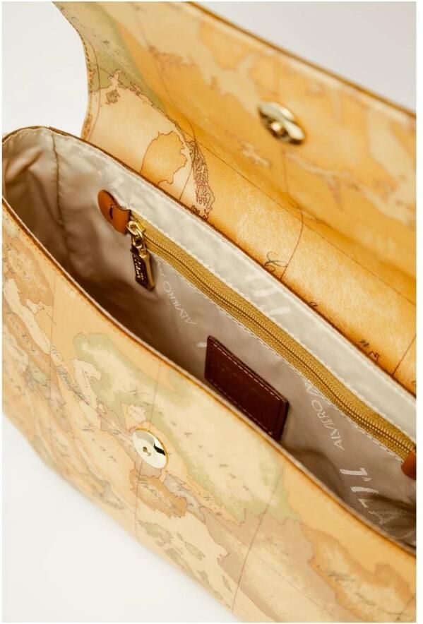 Alviero Martini 1a Classe Stijlvolle leren handtas met afwerking Beige Dames - Foto 4