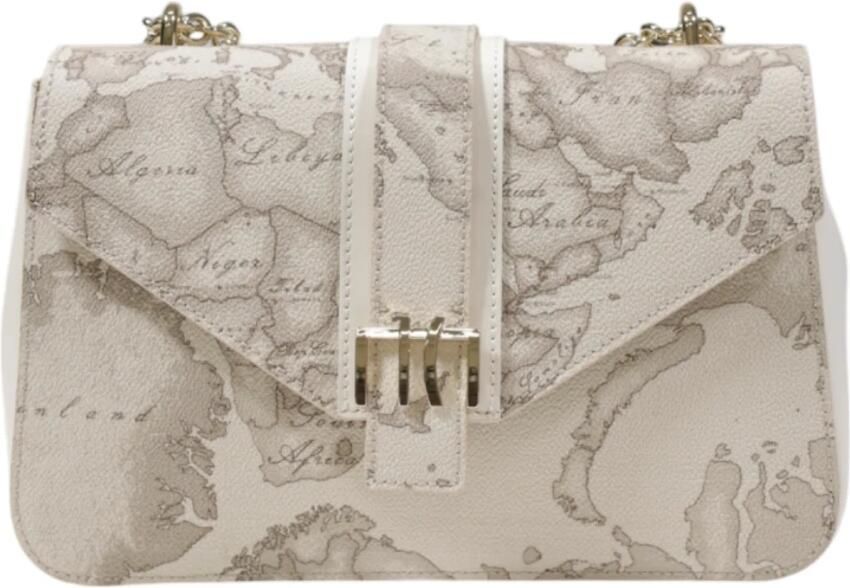 Alviero Martini 1a Classe Stijlvolle Schoudertas met Clip Sluiting Beige Dames - Foto 5