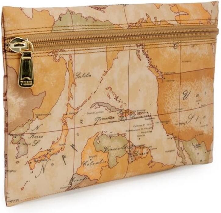 Alviero Martini 1a Classe Stijlvolle Schoudertas met Ritssluiting Beige Dames