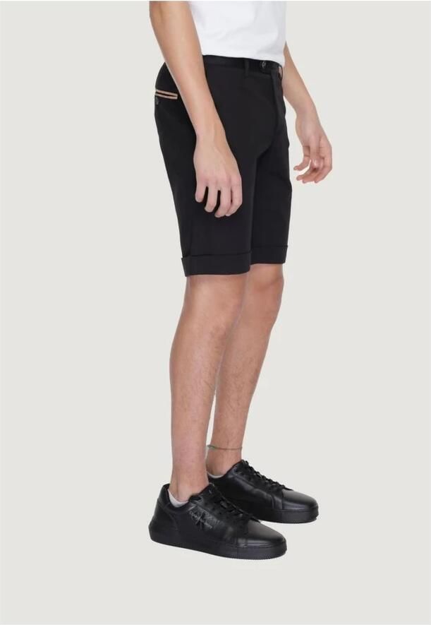 Alviero Martini 1a Classe Zwarte Katoenen Rits Shorts voor Mannen Black Heren - Foto 2