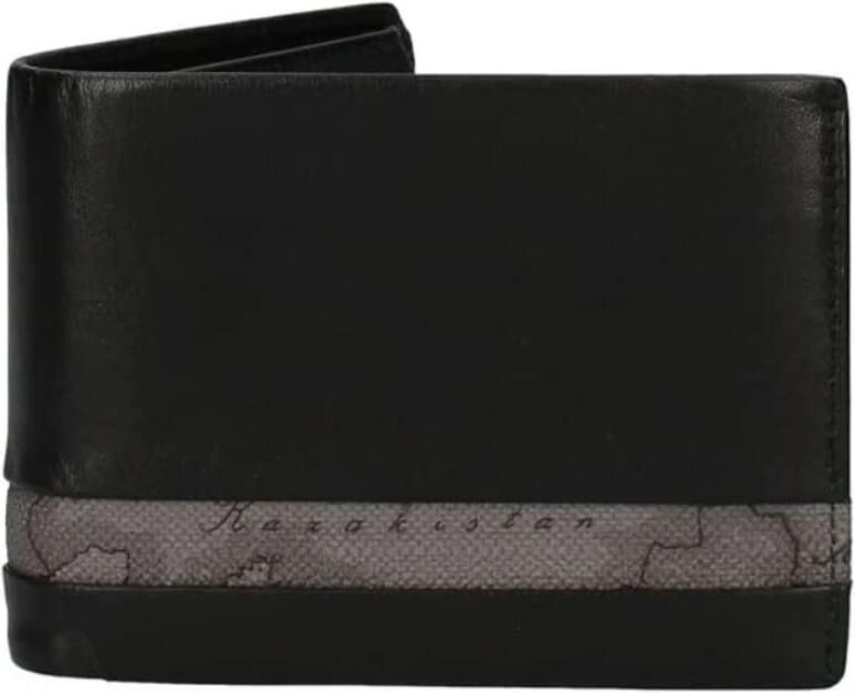 Alviero Martini 1a Classe Stijlvolle Polyester Portemonnee met Zakken Black Heren - Foto 6