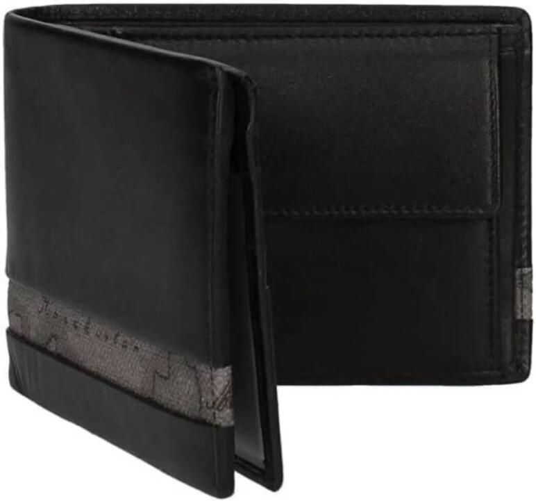 Alviero Martini 1a Classe Stijlvolle Polyester Portemonnee met Zakken Black Heren - Foto 2