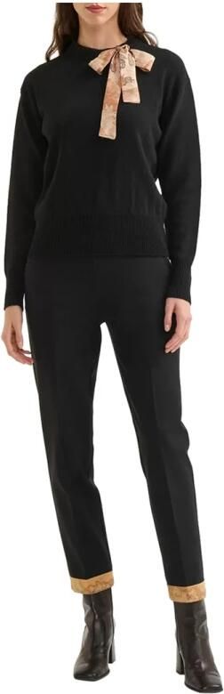 Alviero Martini 1a Classe Zwart Langemouw Gebreide Kleding Herfst Winter Black Dames - Foto 4