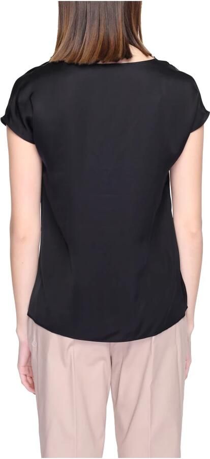 Alviero Martini 1a Classe Zwarte Viscose Blouse met Korte Mouwen Black Dames - Foto 2