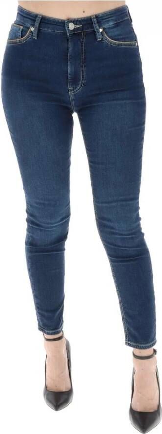 Alviero Martini 1a Classe Blauwe Denim Jeans met Rits en Knoopsluiting Blue Dames