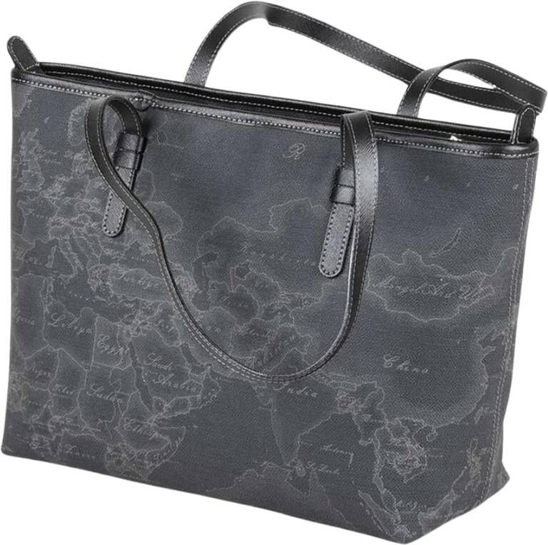 Alviero Martini 1a Classe Elegante leren handtas met gemengd materiaal Black Dames