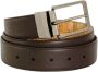 Alviero Martini 1a Classe Leren riem met polyurethaandetails Black Heren - Thumbnail 1