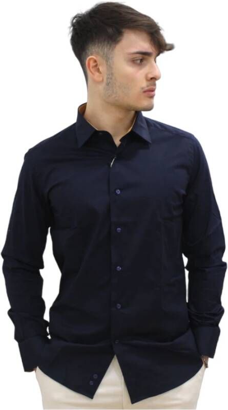 Alviero Martini 1a Classe Casual Shirts Blauw Heren