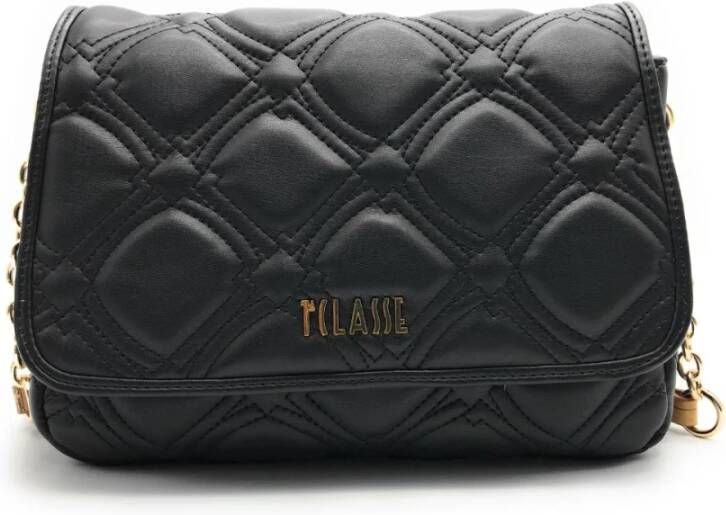 Alviero Martini 1a Classe Gewatteerde Dames Schoudertas met Klepsluiting Black Dames