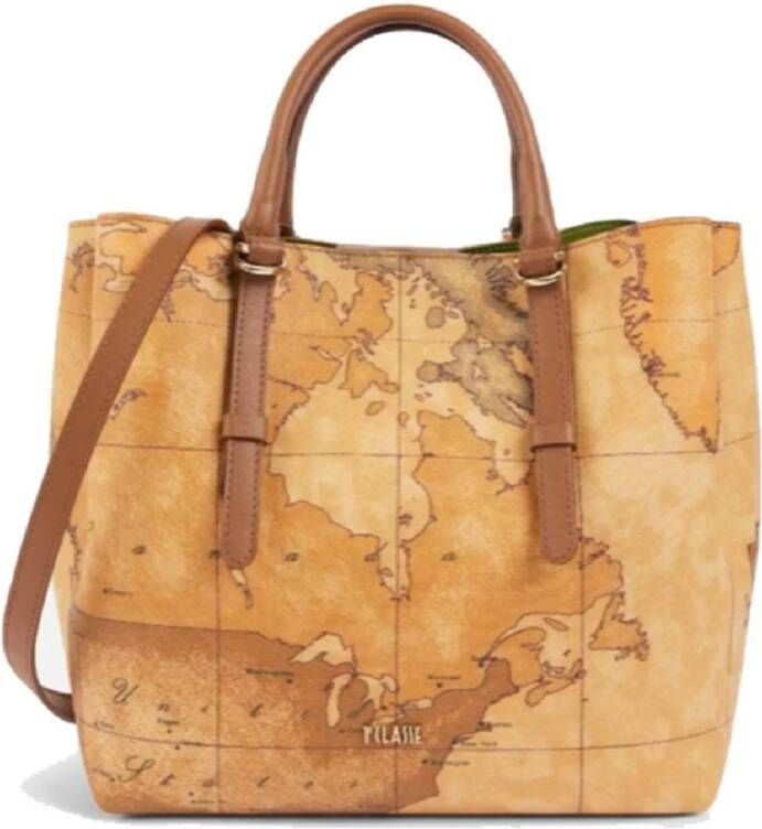 Alviero Martini 1a Classe Geo Classic handtas met afneembare band Beige Dames