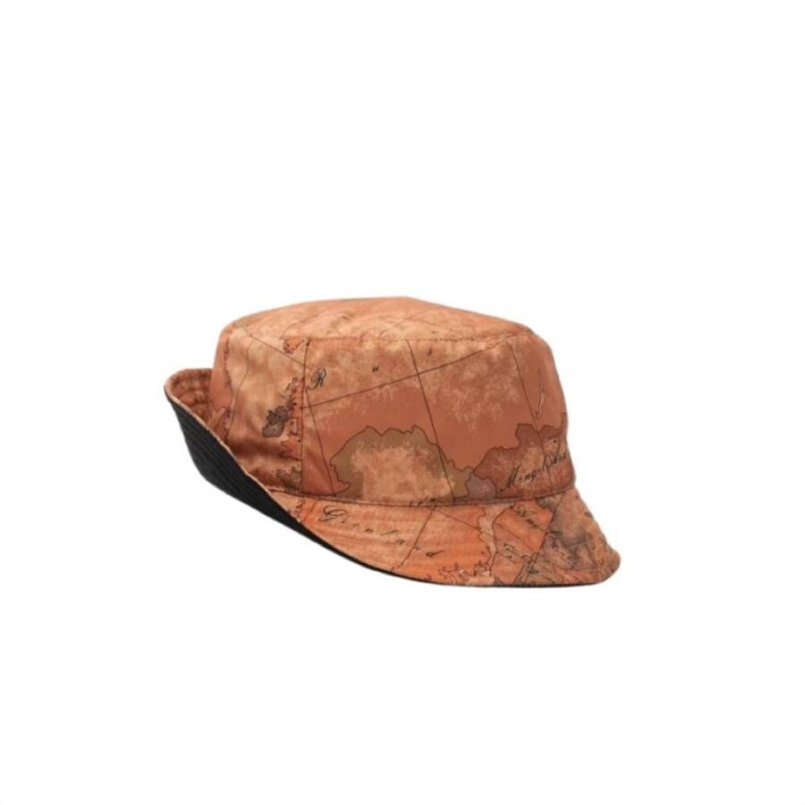 Alviero Martini 1a Classe Geo Classic Print Hoed met Zwarte Voering Multicolor Dames