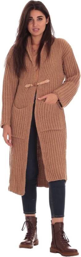 Alviero Martini 1a Classe Long Knitwear Bruin Dames
