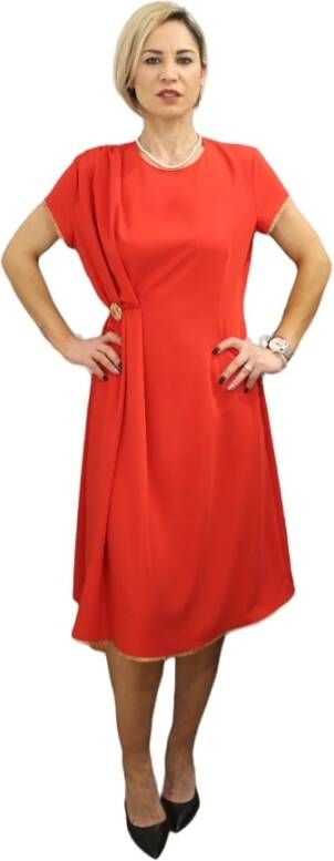 Alviero Martini 1a Classe Knielange Jurk Red Dames