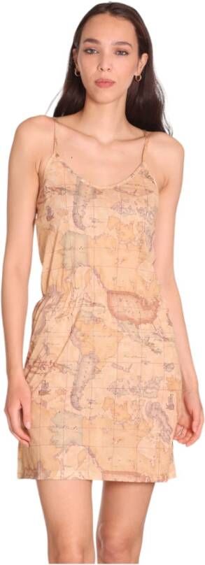 Alviero Martini 1a Classe Short Dresses Beige Dames