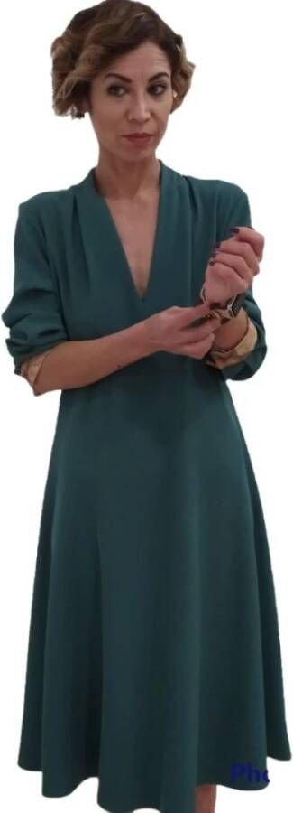 Alviero Martini 1a Classe V -d 0113pt8 halslijnsjurk Groen Dames
