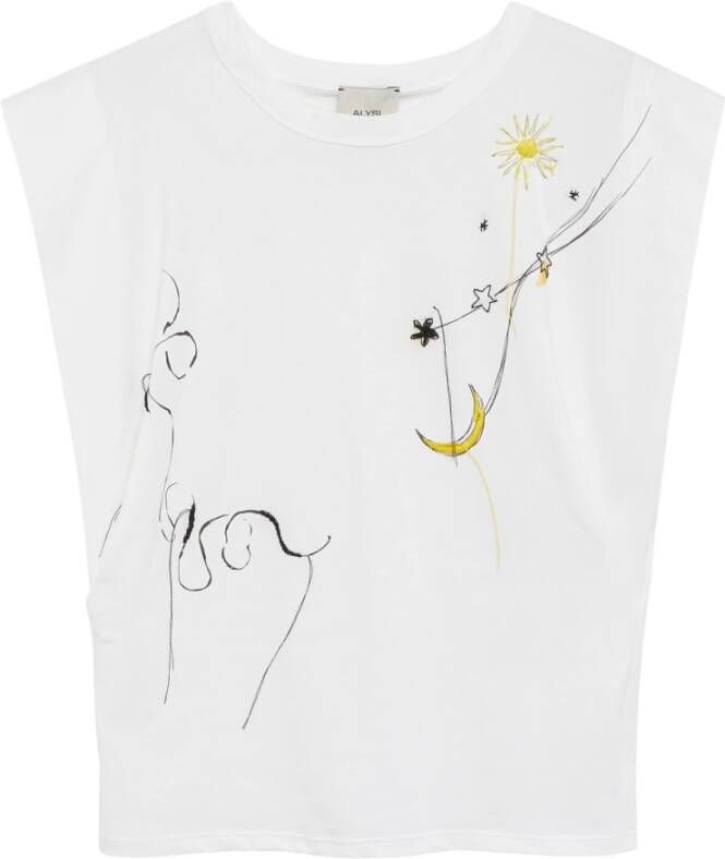 Alysi Sleeveless Tops Wit Dames